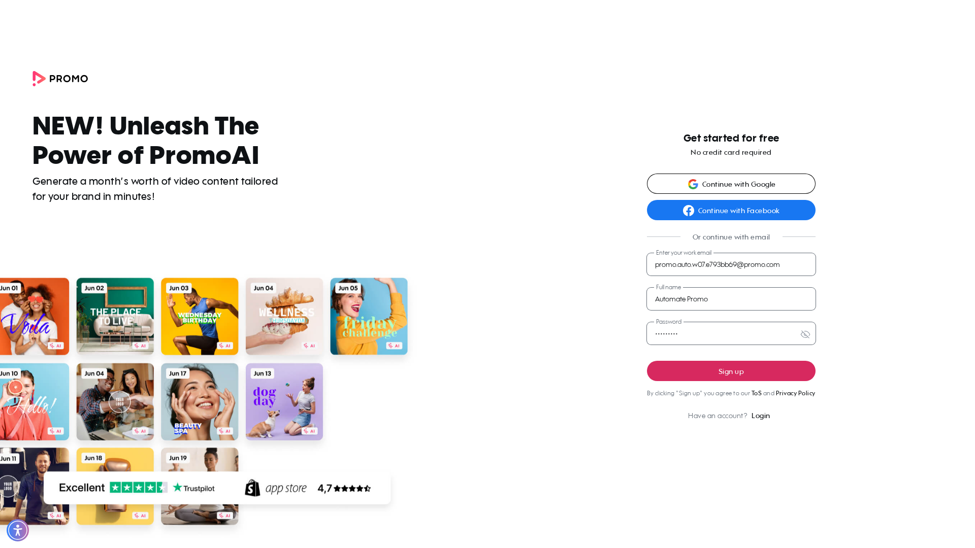 Test failure screenshot